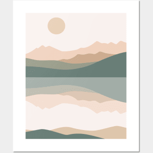 Snowdonia Mountains Minimalist Landscape Posters and Art